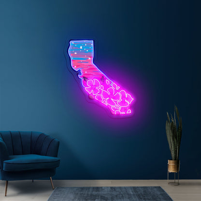 California Neon Signs Sunshine Flowers Led Lights - Shineneon