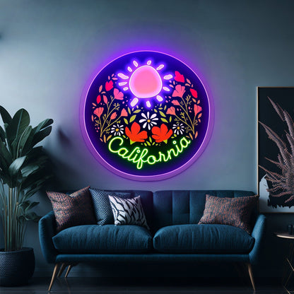 California Neon Signs Sunshine Flowers Led Lights - Shineneon