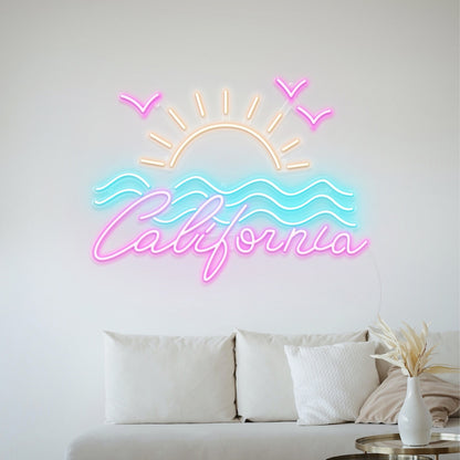 California Sunrise Led Neon Sign Wall Art | Shineneon