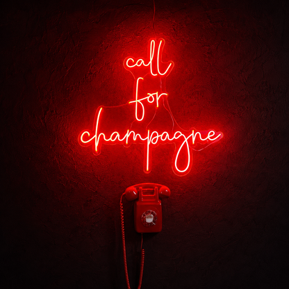 Call For Champagne LED Neon Sign - 01 Original Product Image