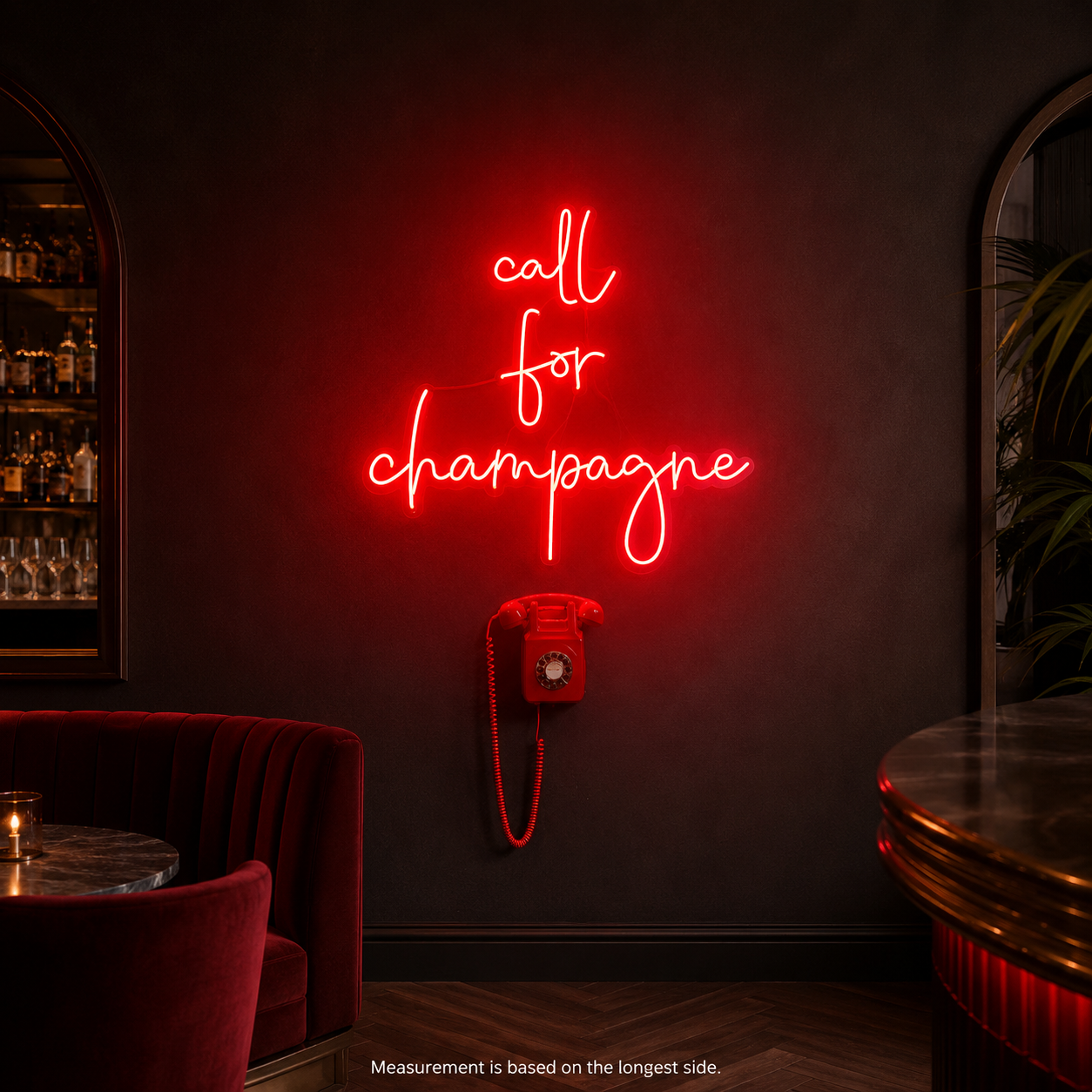 Call For Champagne LED Neon Sign - 04 Size Image