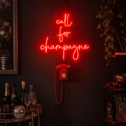 Call For Champagne LED Neon Sign - Shineneon