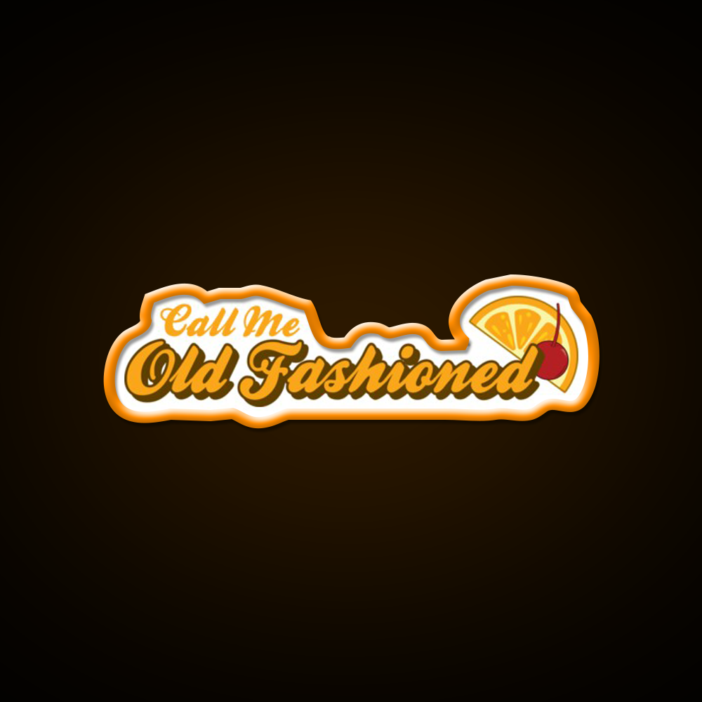 Call Me Old Fashioned Orange Cherry Cocktail Bar Decor Led Neon Sign Rgb Color - LED neon sign view 6