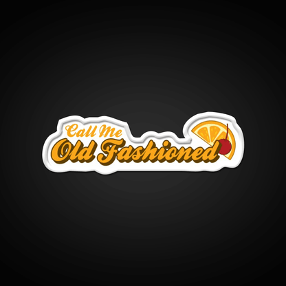 Call Me Old Fashioned Orange Cherry Cocktail Bar Decor Led Neon Sign Rgb Color - Shineneon
