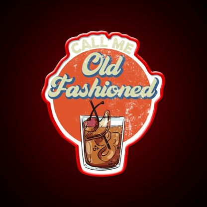 Call Me Old Fashioned Whiskey Gear Whiskey Drink Bar Led Neon Sign Rgb Color - Shineneon