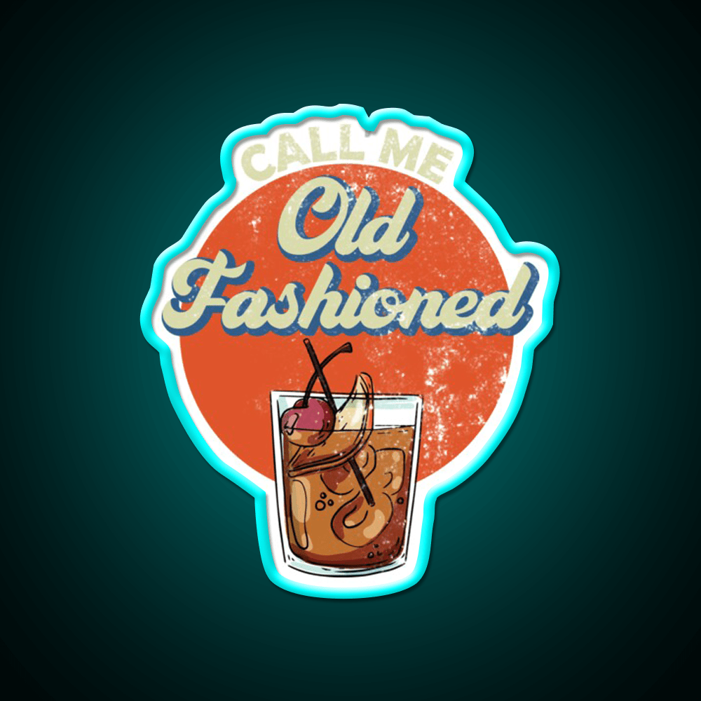 Call Me Old Fashioned Whiskey Gear Whiskey Drink Bar Led Neon Sign Rgb Color - Shineneon