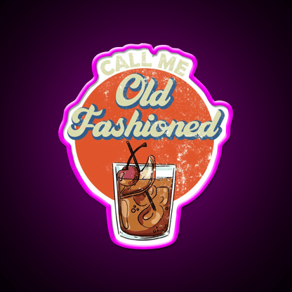 Call Me Old Fashioned Whiskey Gear Whiskey Drink Bar Led Neon Sign Rgb Color - Shineneon