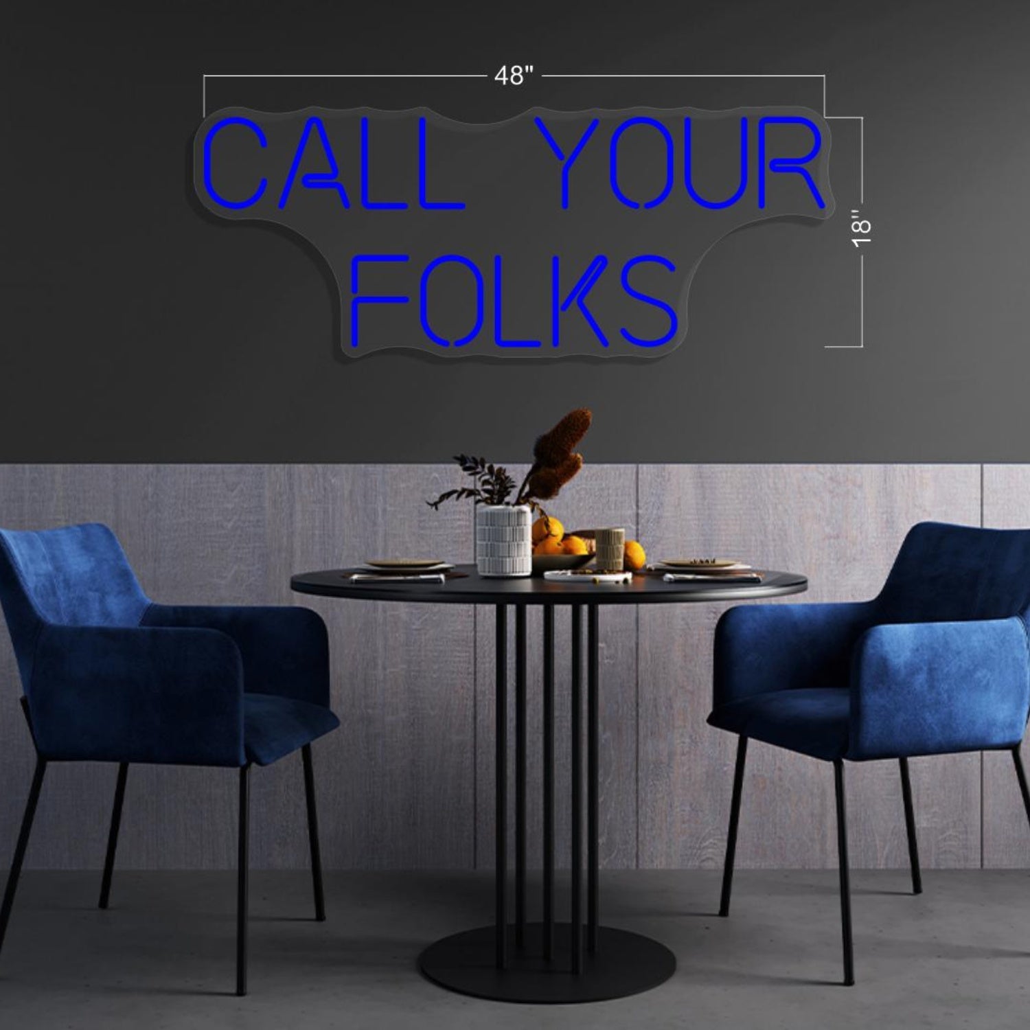 Call Your Folks Blue Led Neon Sign Indoor Home Decor | Shineneon