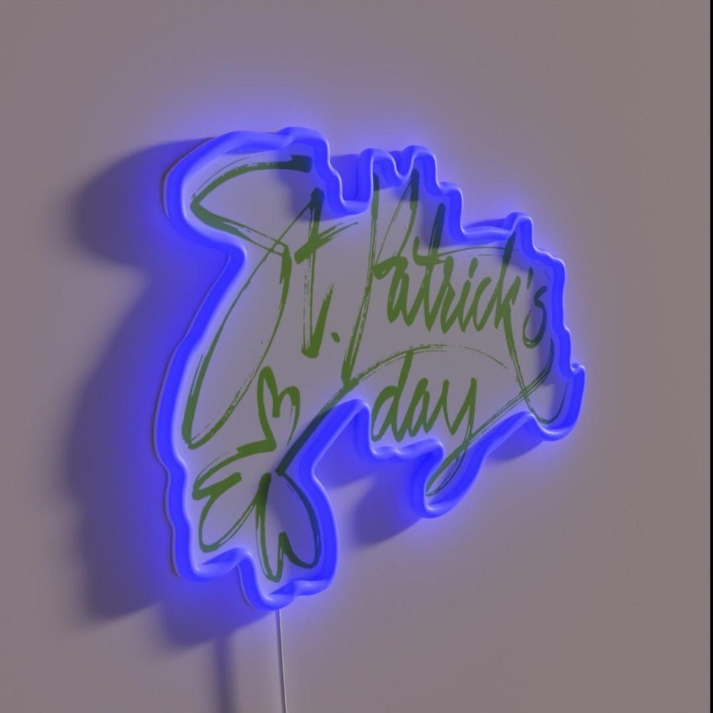 Calligraphy St Patricks Day Lettering Rgb Led Neon Sign - Shineneon