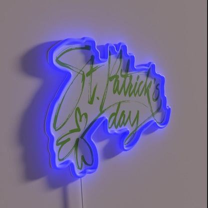 Calligraphy St Patricks Day Lettering Rgb Led Neon Sign - Shineneon