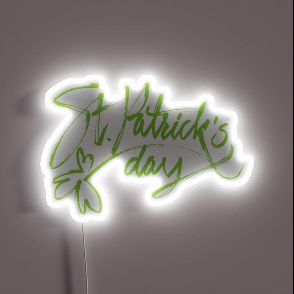 Calligraphy St Patricks Day Lettering Rgb Led Neon Sign - Shineneon