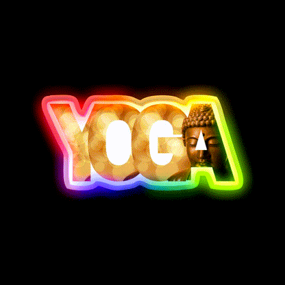 Calm Buddha Yoga Led Neon Sign For Wellness Space Rgb Color