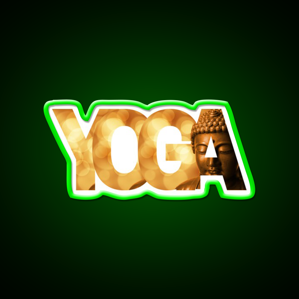 Calm Buddha Yoga Led Neon Sign For Wellness Space Rgb Color