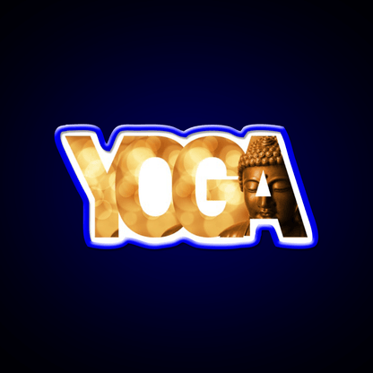 Calm Buddha Yoga Led Neon Sign For Wellness Space Rgb Color - Shineneon