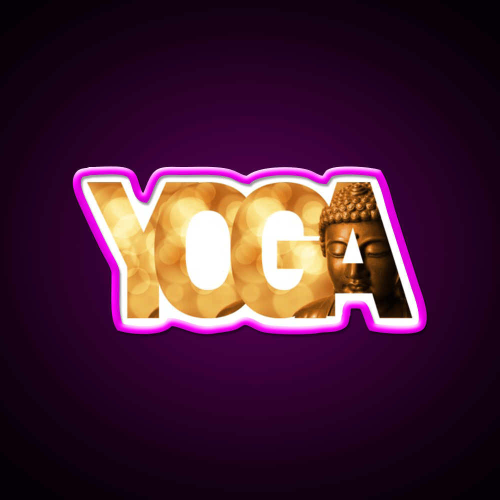 Calm Buddha Yoga Led Neon Sign For Wellness Space Rgb Color - Shineneon