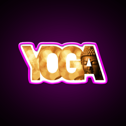 Calm Buddha Yoga Led Neon Sign For Wellness Space Rgb Color - Shineneon