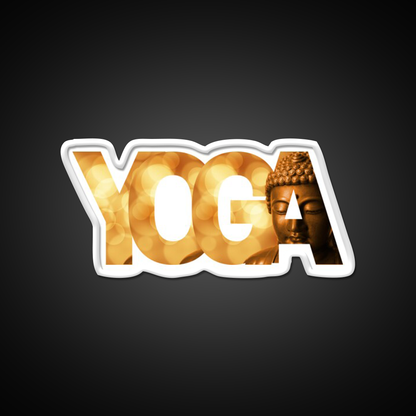 Calm Buddha Yoga Led Neon Sign For Wellness Space Rgb Color