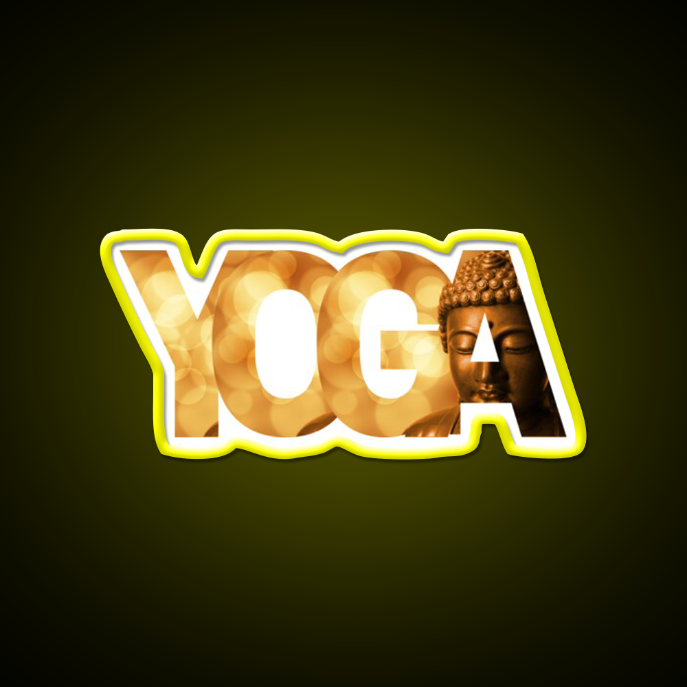 Calm Buddha Yoga Led Neon Sign For Wellness Space Rgb Color