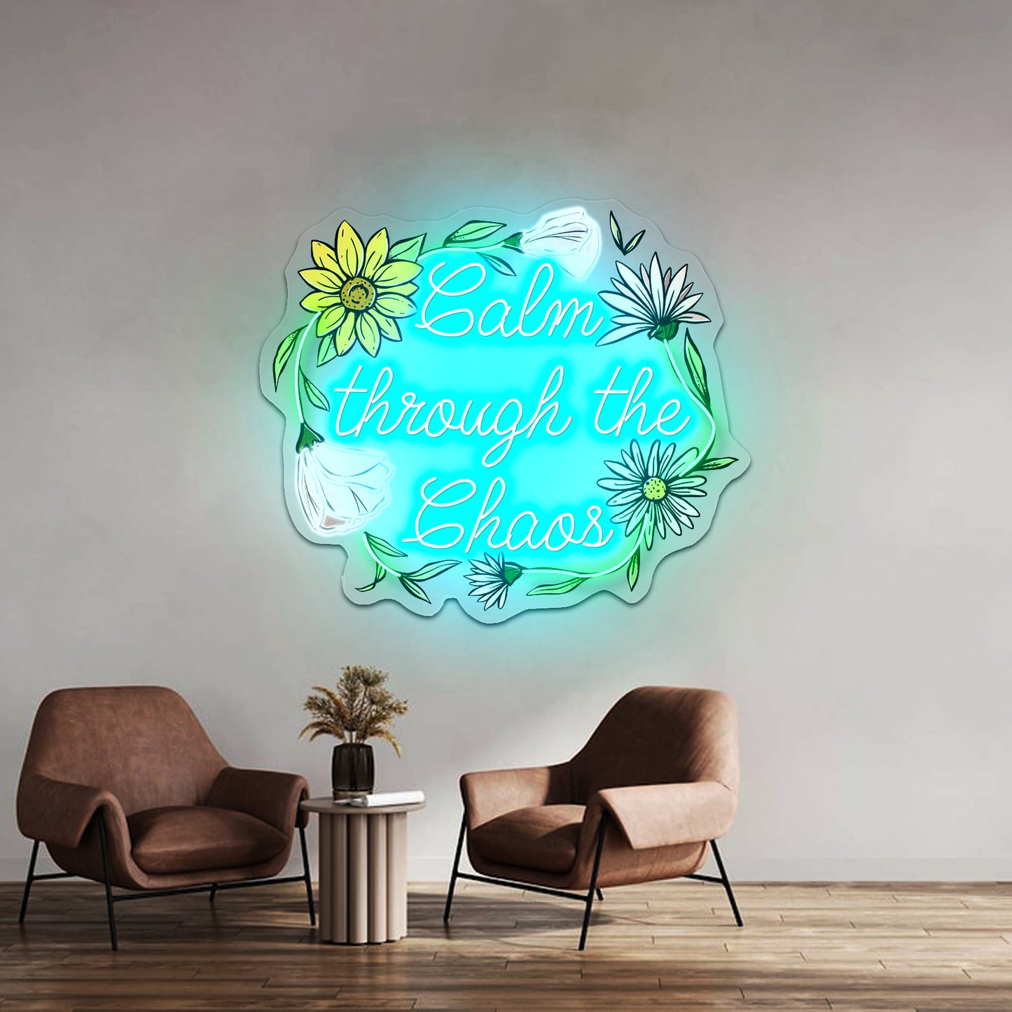 Calm Through The Chaos Neon Signs for home