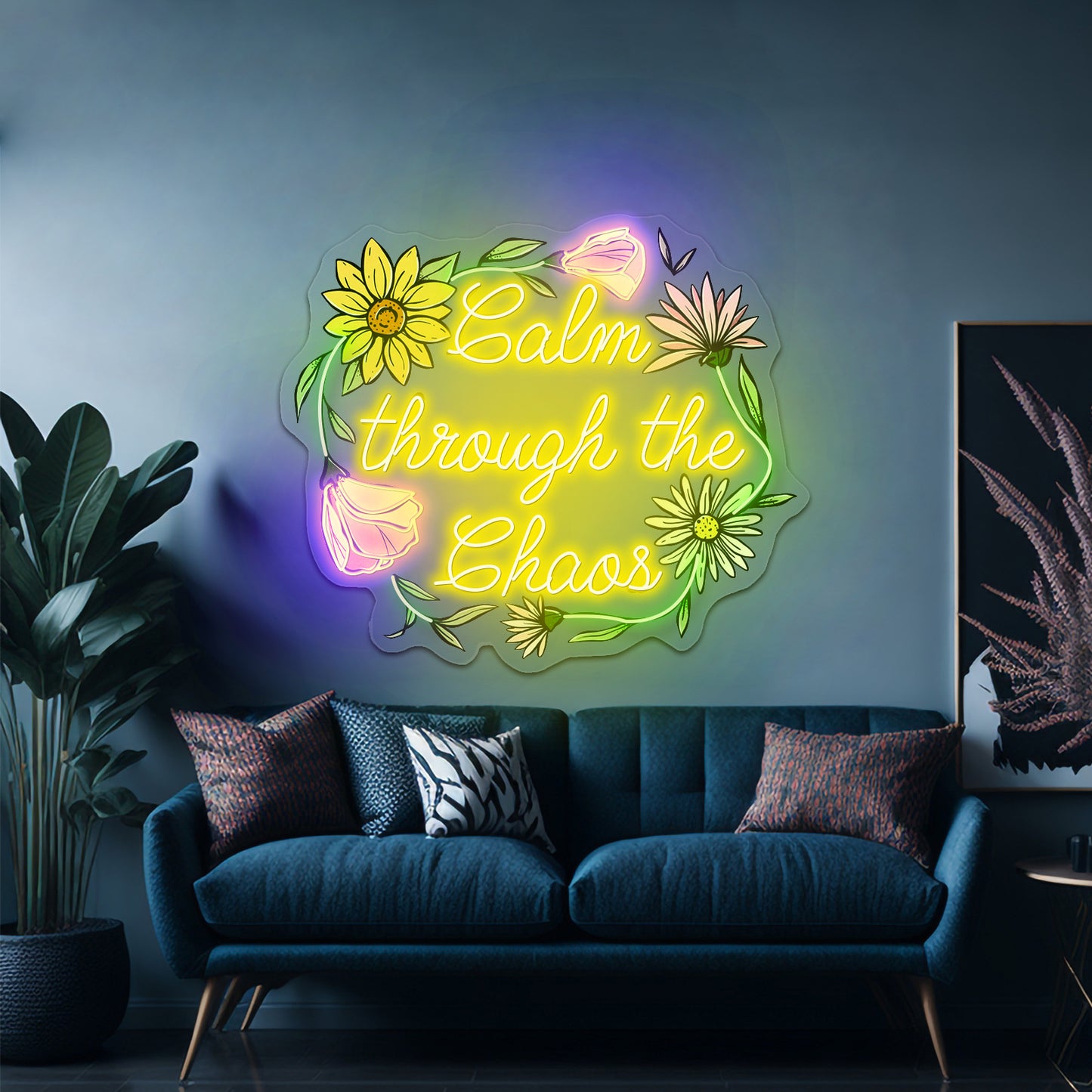 Calm Through The Chaos Neon Signs for home