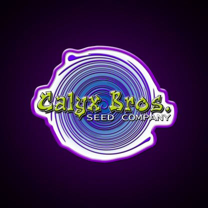 Calyx Bros Seed Co Logo Hemp Inspired Green Leaf Led Neon Sign Rgb Color - LED neon sign view 9