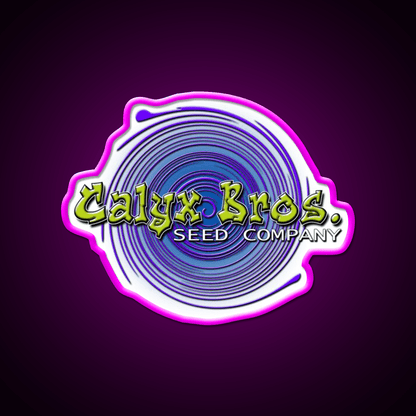 Calyx Bros Seed Co Logo Hemp Inspired Green Leaf Led Neon Sign Rgb Color - Shineneon