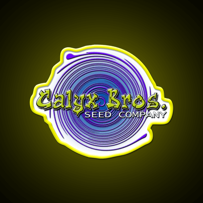 Calyx Bros Seed Co Logo Hemp Inspired Green Leaf Led Neon Sign Rgb Color - Shineneon