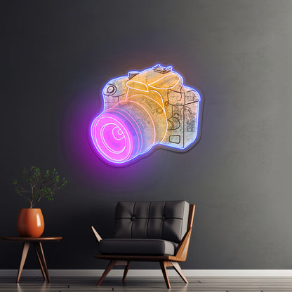 Camera Map Neon Signs for wall decor