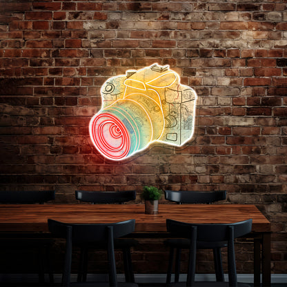 Camera Map Neon Signs for wall decor