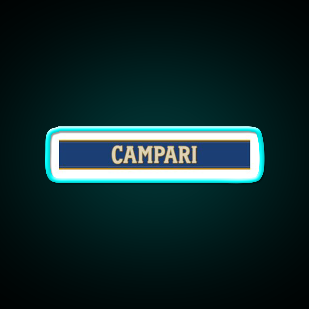 Campari Monogram Cocktail Bar Decor Led Neon Sign Rgb Color - Size and dimension reference