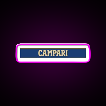 Campari Monogram Cocktail Bar Decor Led Neon Sign Rgb Color - Neon sign mounted on wall in room