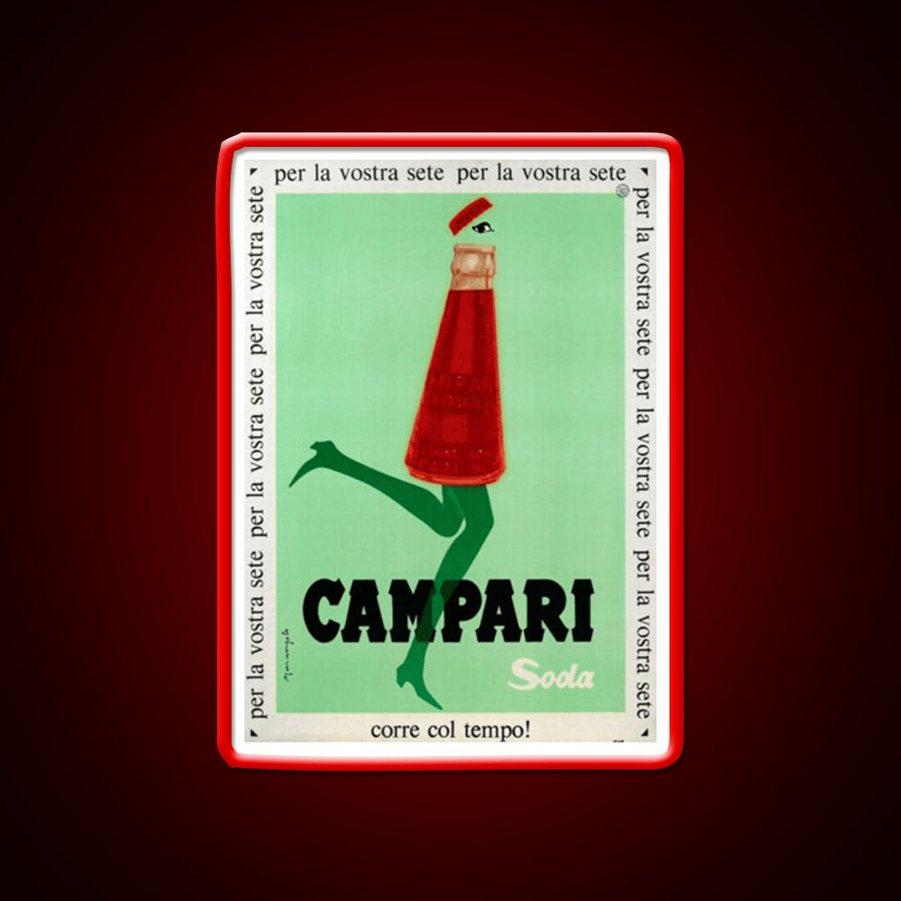 Campari Print Cocktail Bar Decor Led Neon Sign Rgb Color - Shineneon