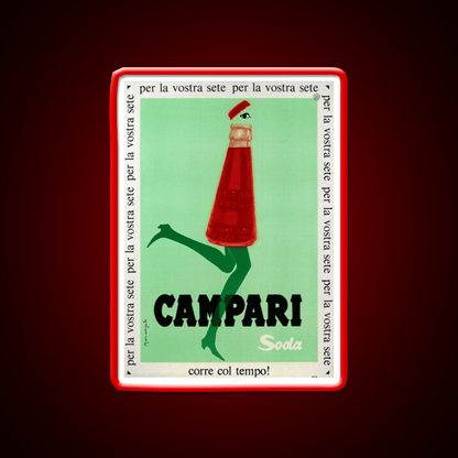 Campari Print Cocktail Bar Decor Led Neon Sign Rgb Color - Shineneon