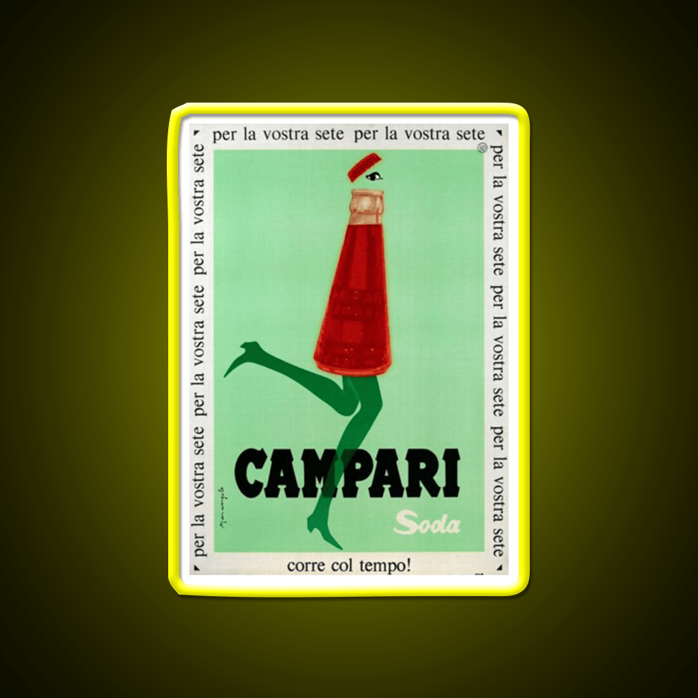 Campari Print Cocktail Bar Decor Led Neon Sign Rgb Color - Shineneon