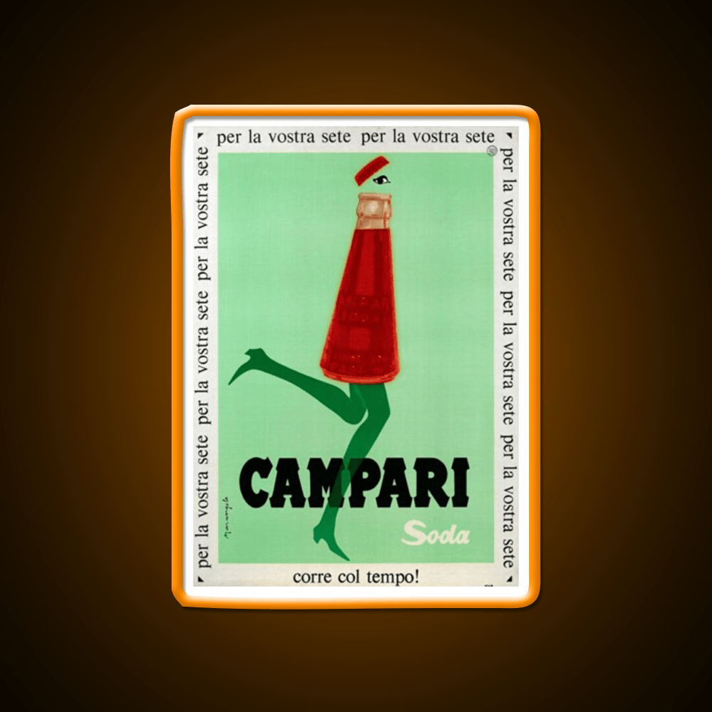 Campari Print Cocktail Bar Decor Led Neon Sign Rgb Color - Shineneon
