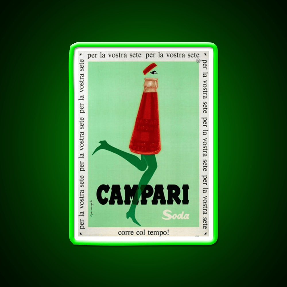 Campari Print Cocktail Bar Decor Led Neon Sign Rgb Color - Shineneon