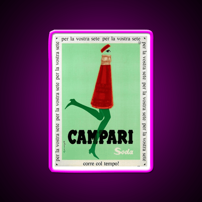 Campari Print Cocktail Bar Decor Led Neon Sign Rgb Color - Shineneon