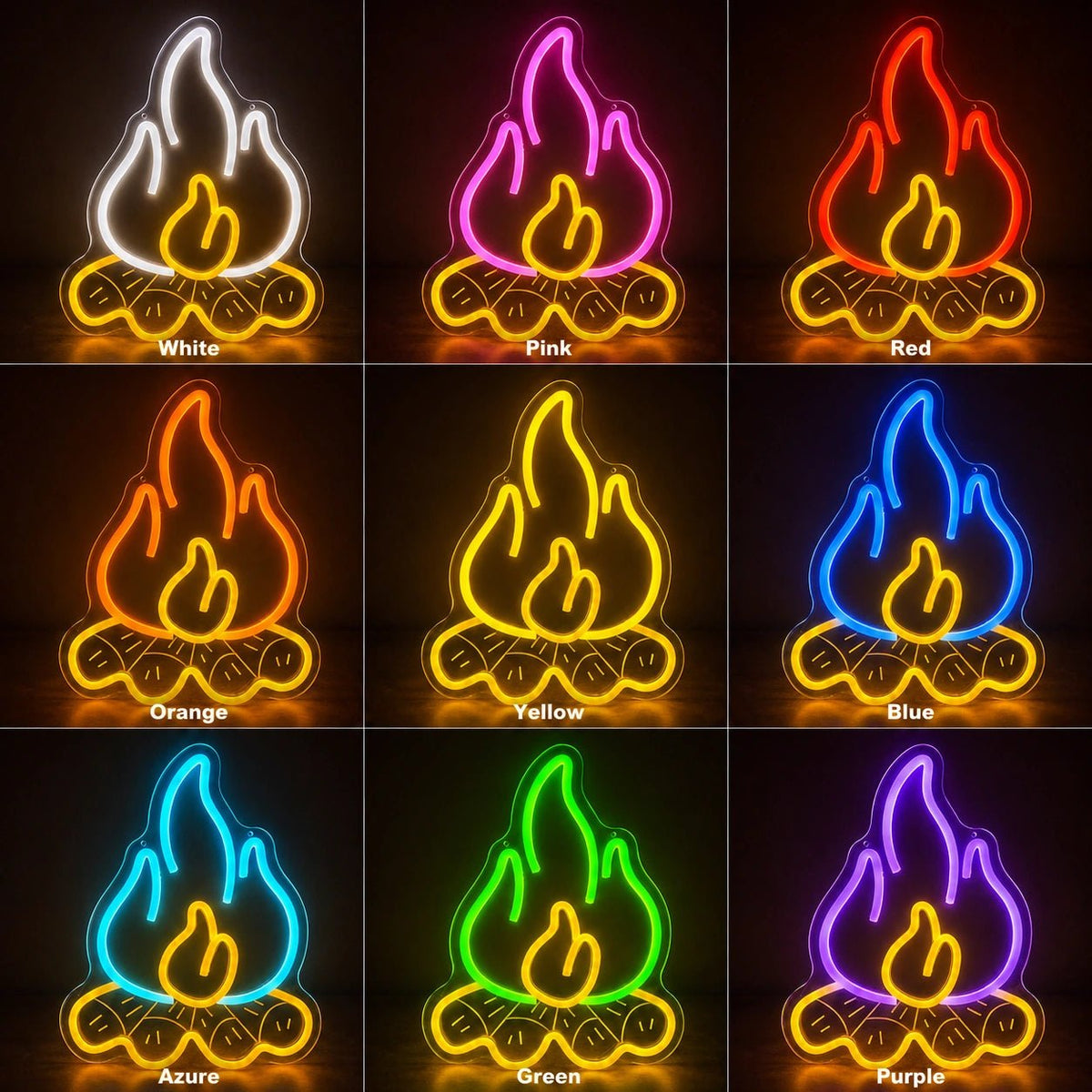 Campfire Logs LED Neon Sign - Shineneon