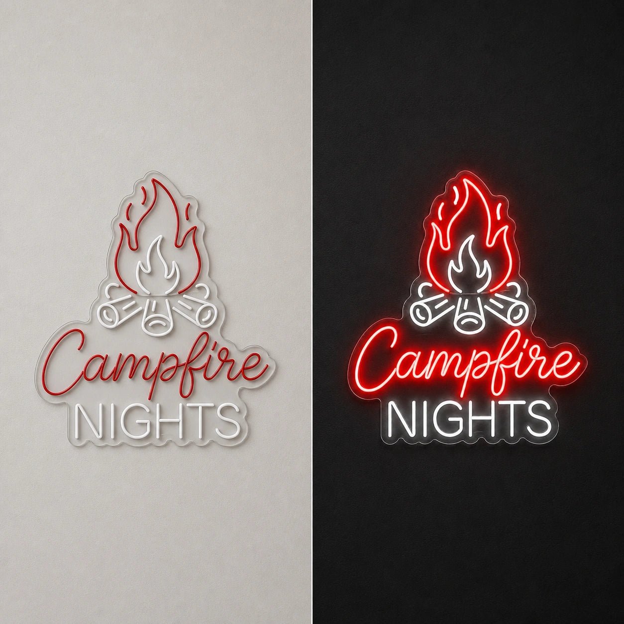 Campfire Nights Vintage LED Neon Sign - Shineneon