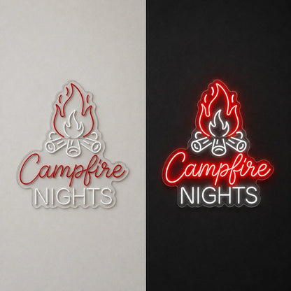 Campfire Nights Vintage LED Neon Sign - Shineneon
