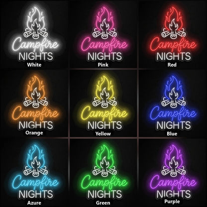 Campfire Nights Vintage LED Neon Sign - Shineneon