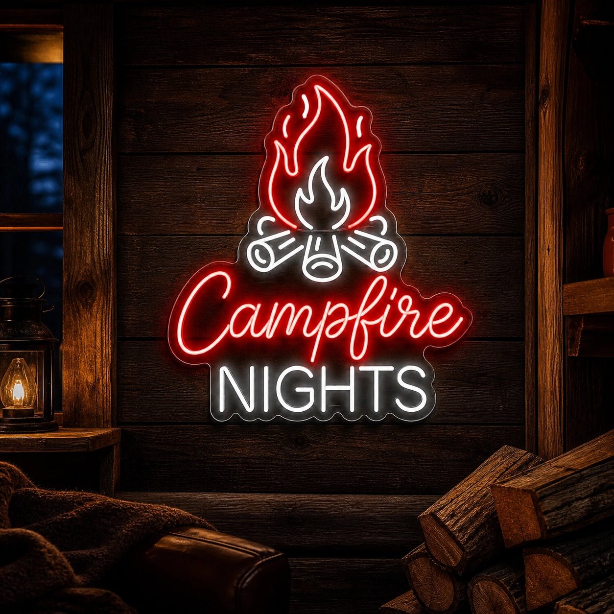 Campfire Nights Vintage LED Neon Sign - Shineneon