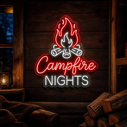 Campfire Nights Vintage LED Neon Sign - Shineneon