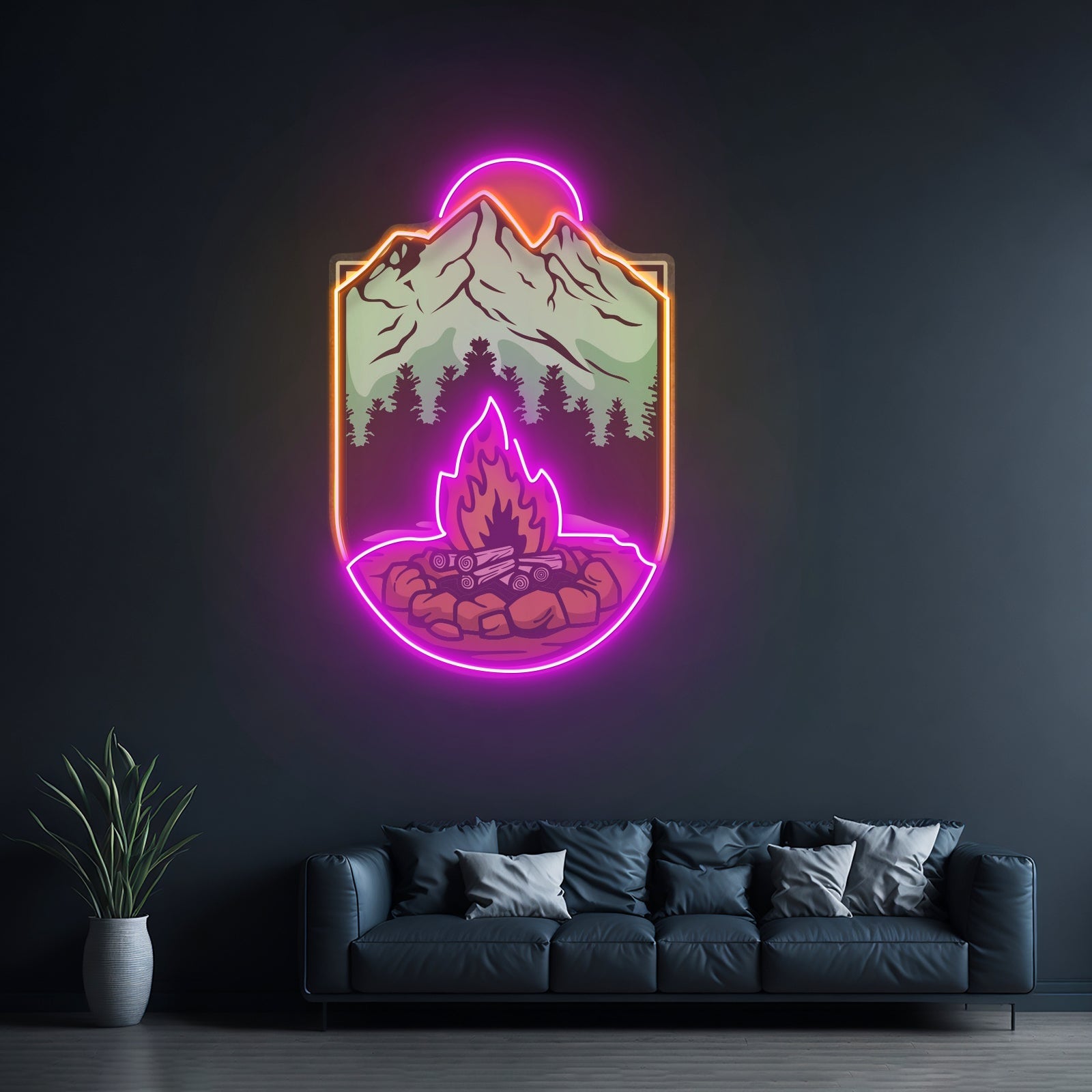 Campfire Smores Neon Signs For Outdoor Decor - Shineneon