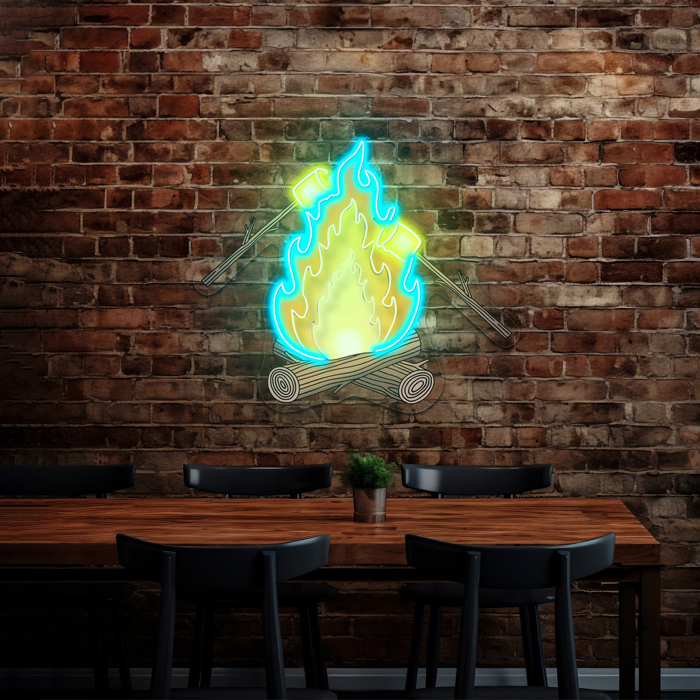 Campfire Smores Neon Signs for outdoor decor