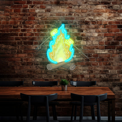 Campfire Smores Neon Signs for outdoor decor