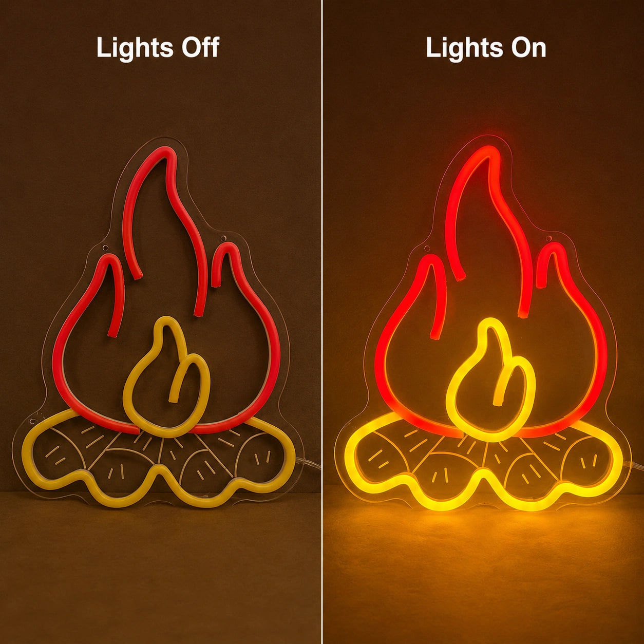 Campfire With Logs LED Neon Sign main product image