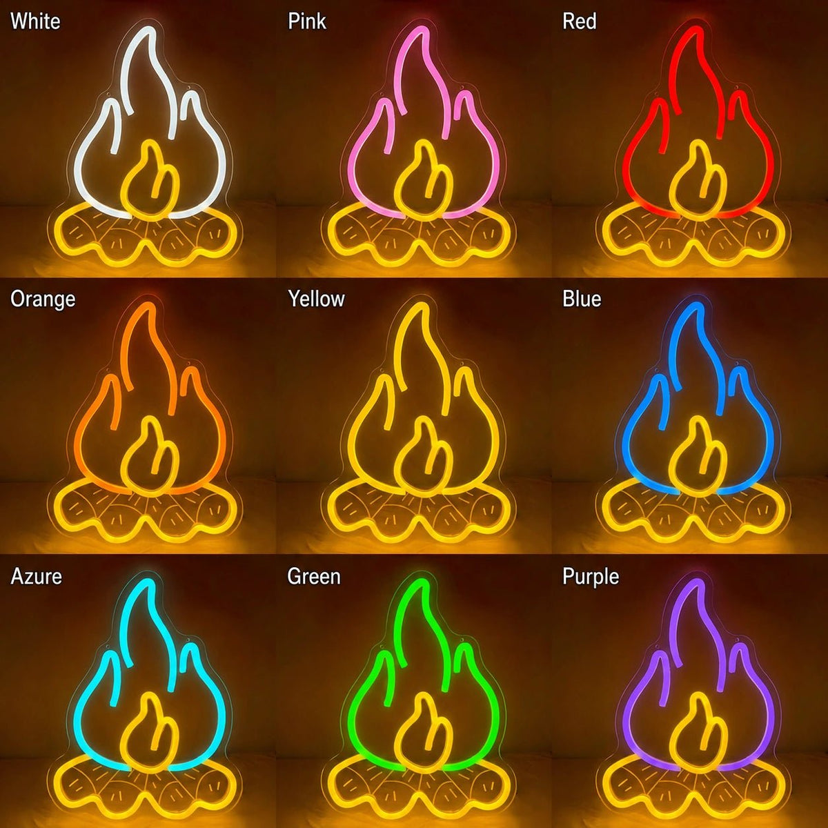 Campfire With Logs LED Neon Sign - Shineneon