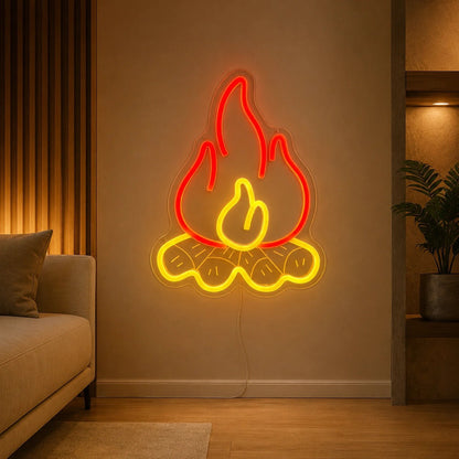 Campfire With Logs LED Neon Sign - Shineneon