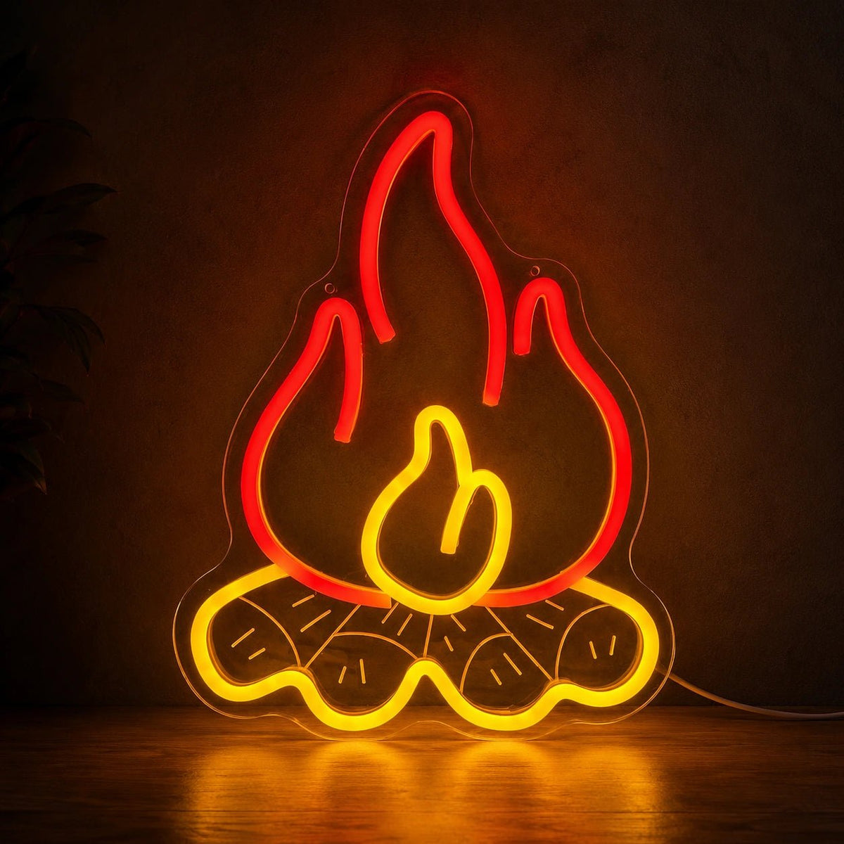 Campfire With Logs LED Neon Sign - Shineneon